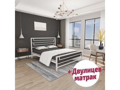 Метално легло Фано CAPELLA + матрак